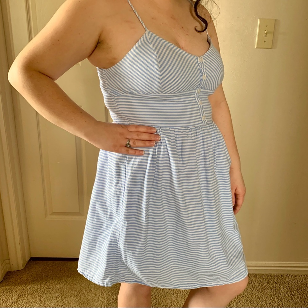 Blue & white Striped dress